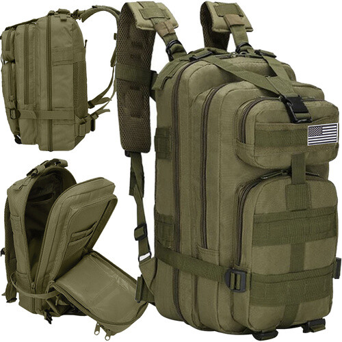 Taktický vojenský batoh XL TRIZAND zelený – 35 l