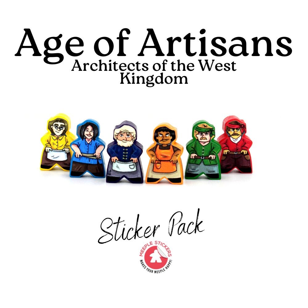 MeepleStickers Samolepky pro Architekty Západního království: Rozkvět řemesel