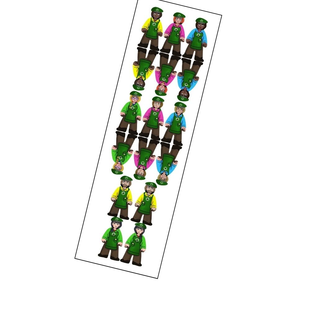 MeepleStickers Samolepky pro Moje kavárnička + rozšíření Sladké potěšení