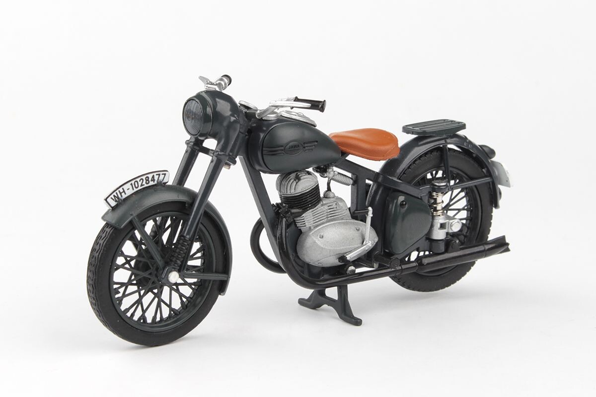 JAWA 250 Pérák (1942) 1:18 - Šedá Tmavá - Prototyp
