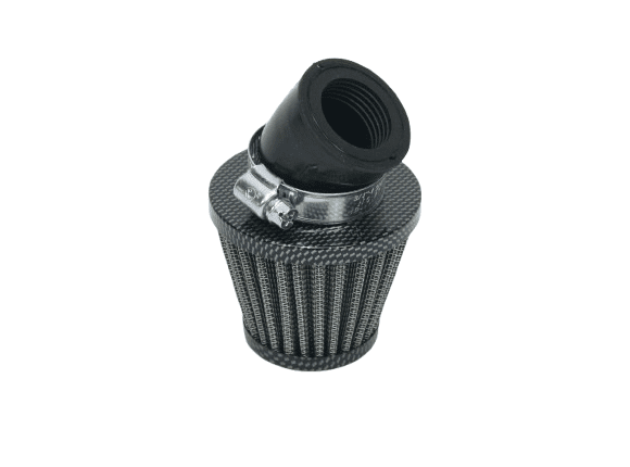 Vzduchový filtr ocel. úhlový - otvor 28mm 70x50x110 JAWA 50 - 20, 21, 23 - carbon