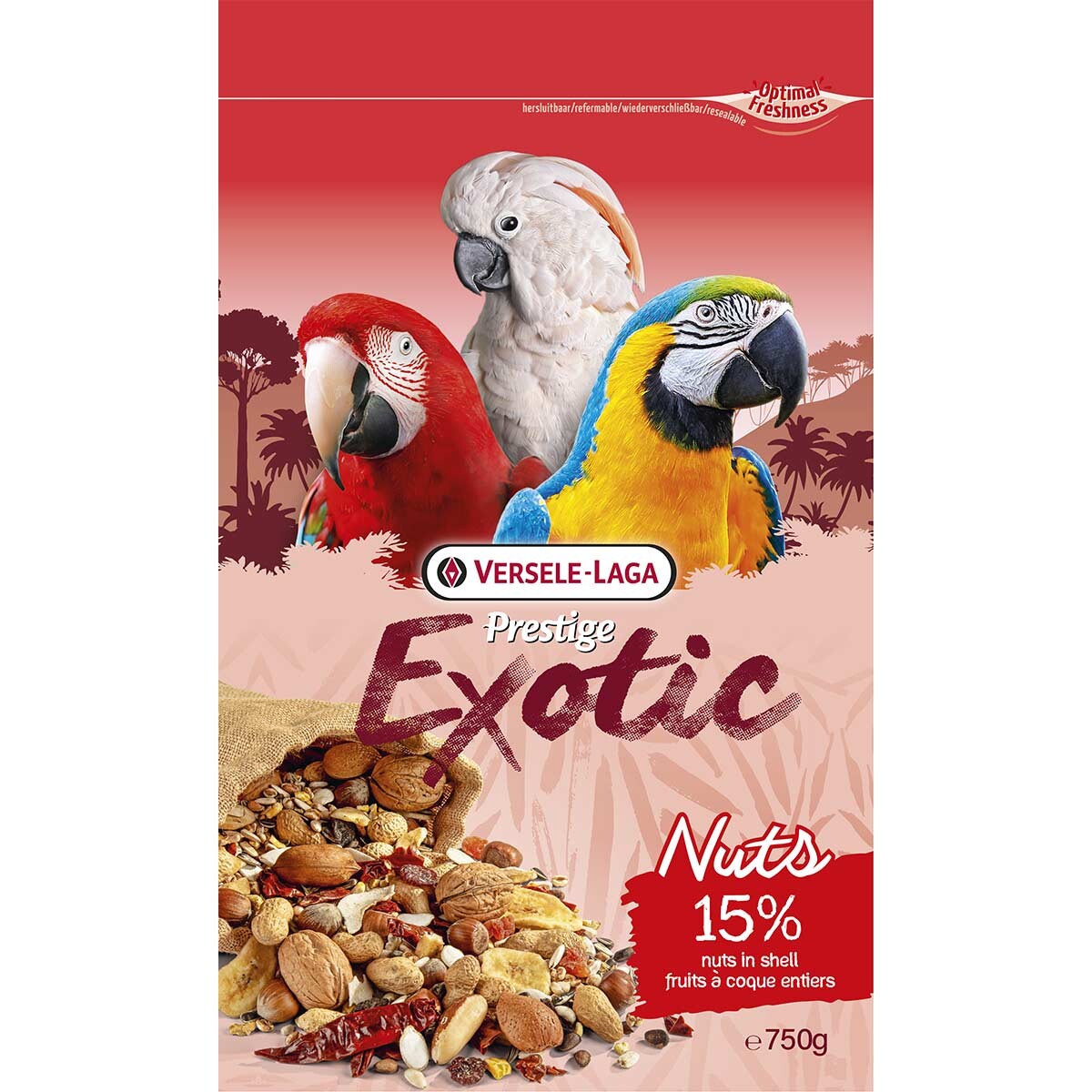 Versele Laga Prestige pro papoušky exotická ořechová směs 2 × 750 g