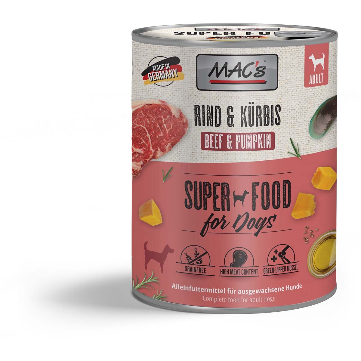 MAC's Dog hovězí maso a dýně 24 × 800 g