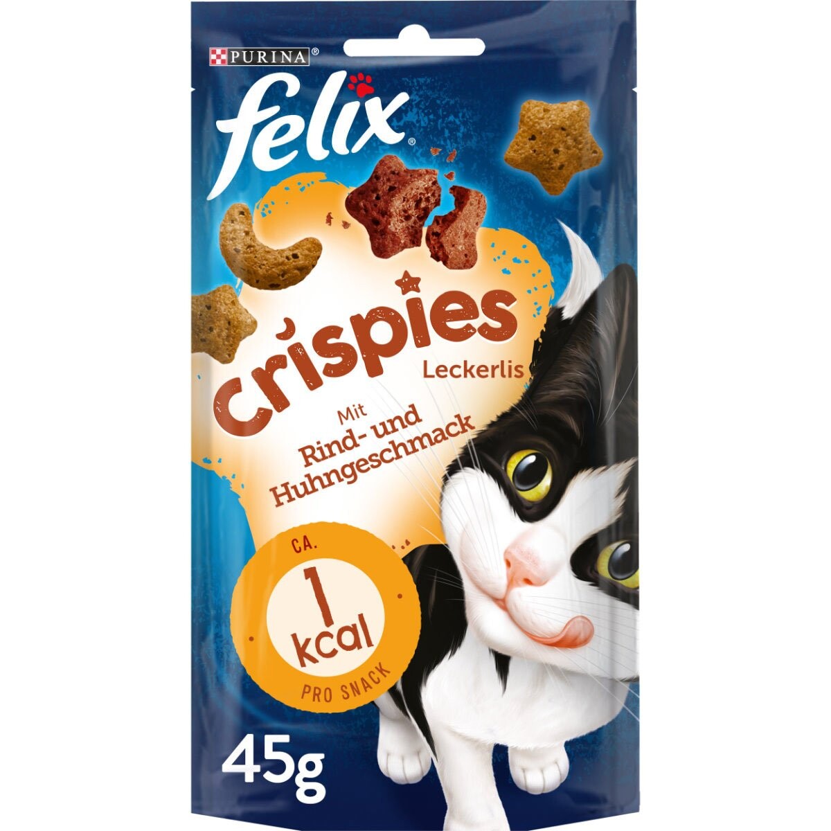Felix Crispies příchuť hovězího a kuřecího masa 4x45g