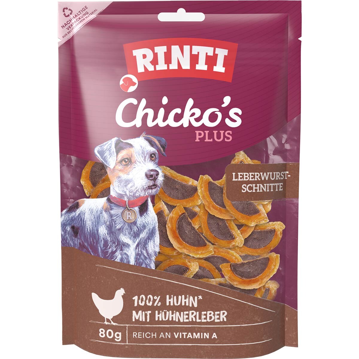RINTI Chicko Plus, Játrové plátky 6 × 80 g