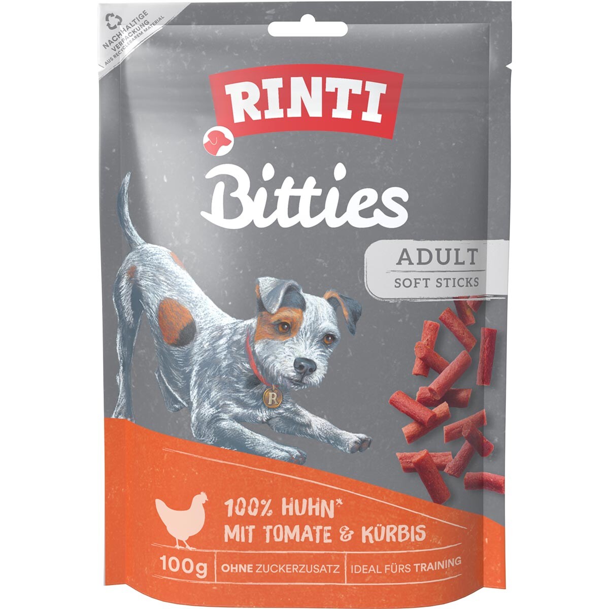 Rinti Extra Bitties s rajčetem a dýní 6× 100 g
