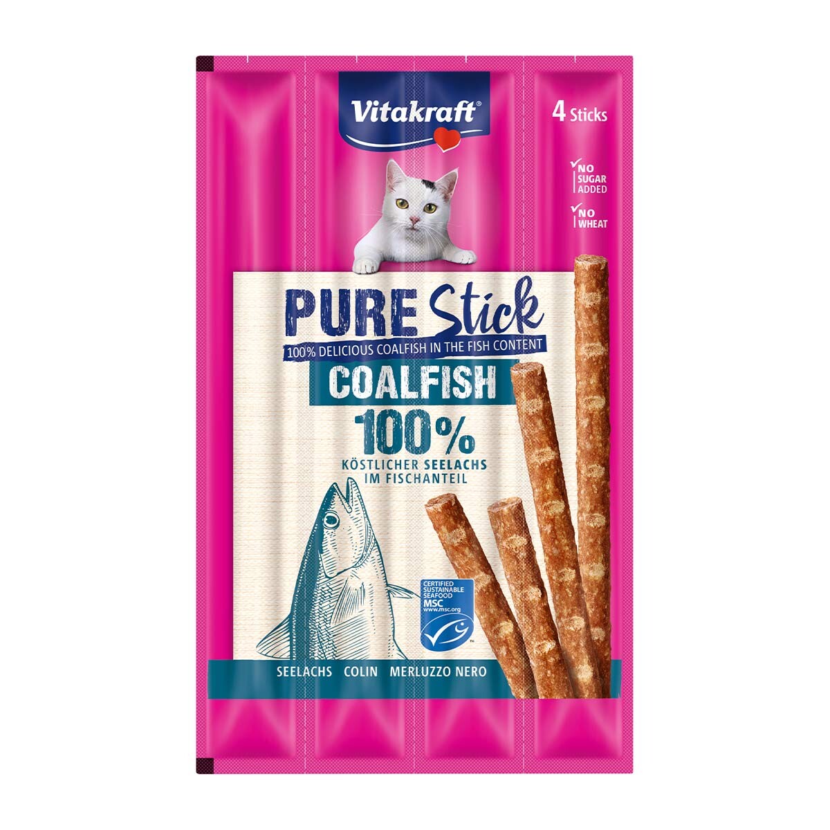 Vitakraft Pure tyčinka treska tmavá 40× 5 g