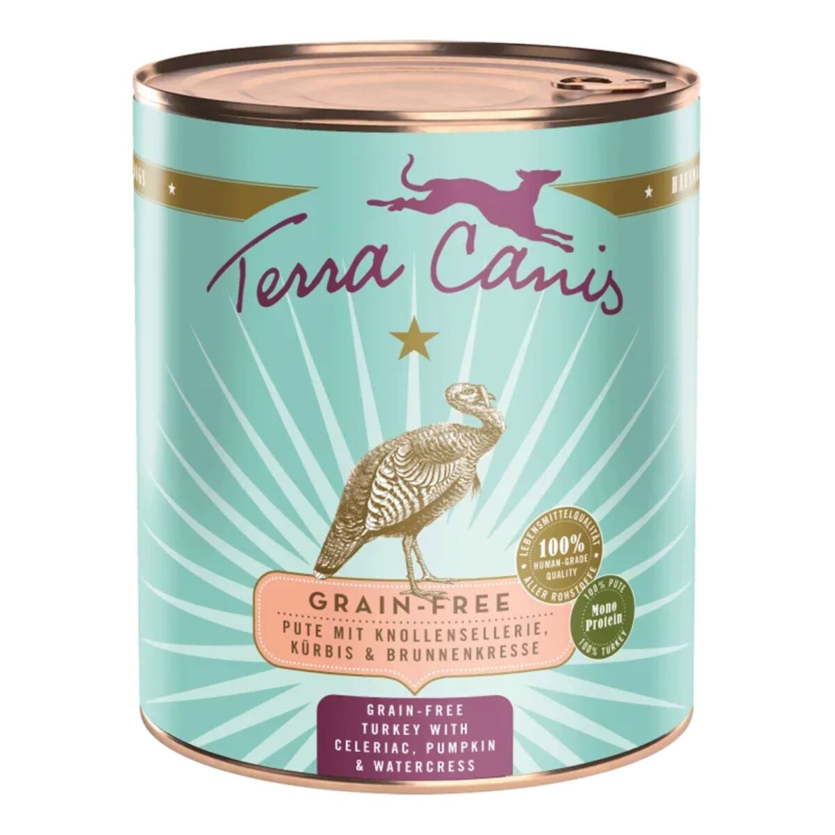 Terra Canis bez obilovin s krůtím masem, celerem, dýní a potočnicí 12x800g