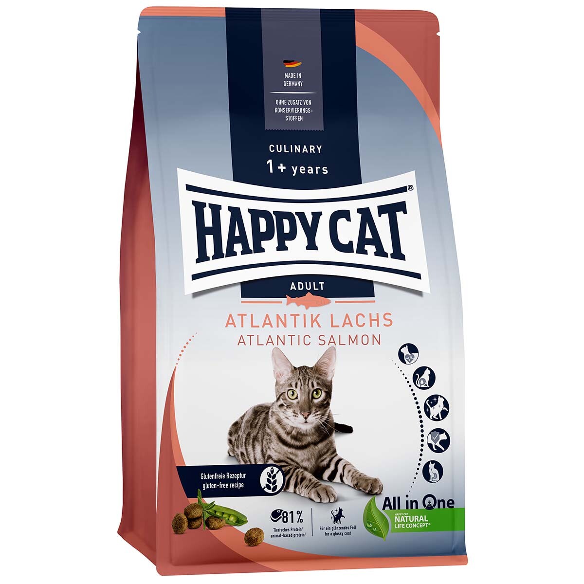 Happy Cat Culinary Adult atlantský losos 2 × 10 kg
