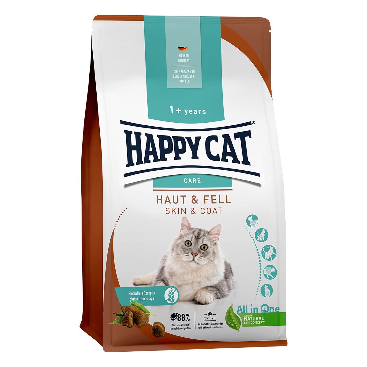 Happy Cat Sensitive kůže a srst 3 × 4 kg