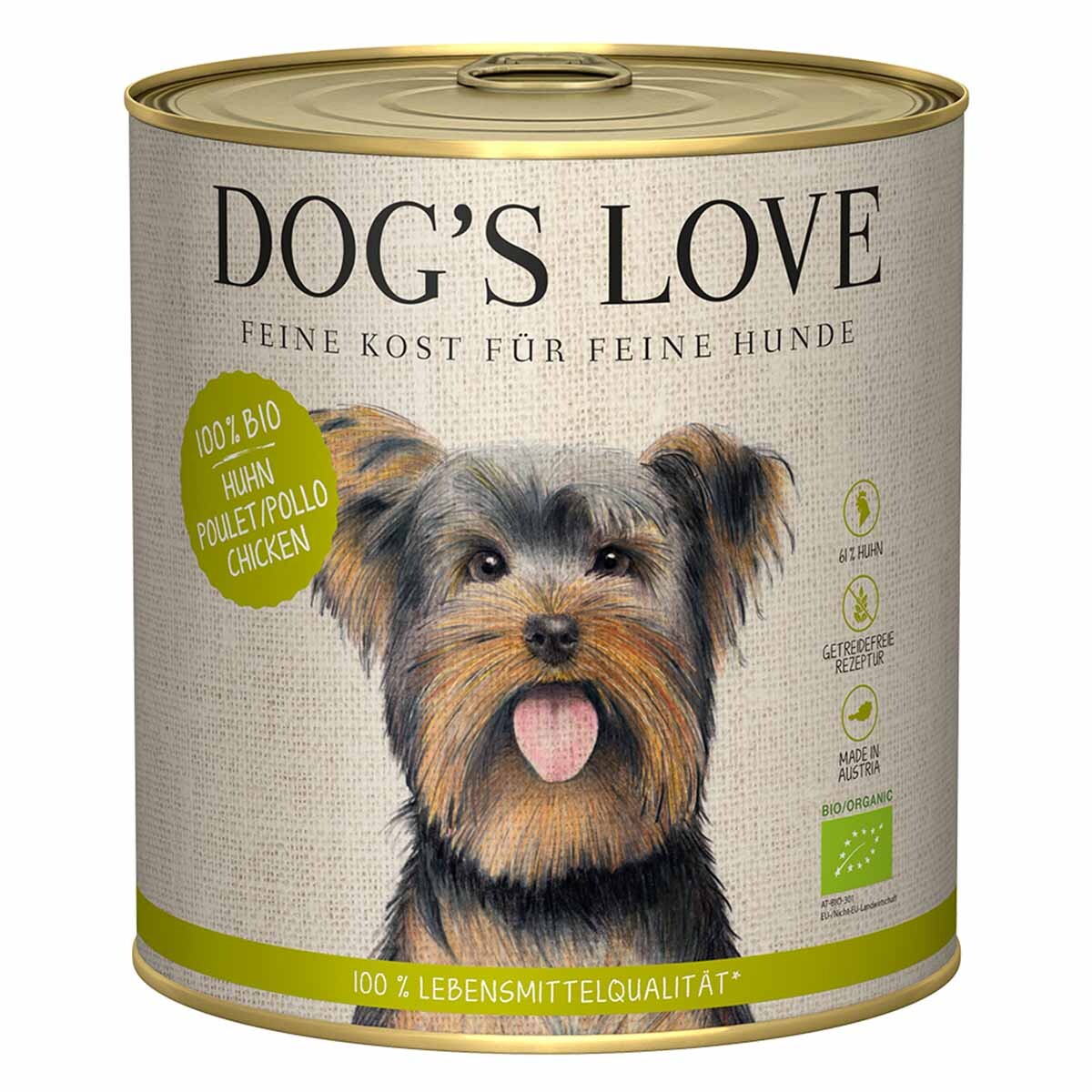 Dog's Love Bio kuřecí maso s pohankou, celerem a bazalkou 12x800g