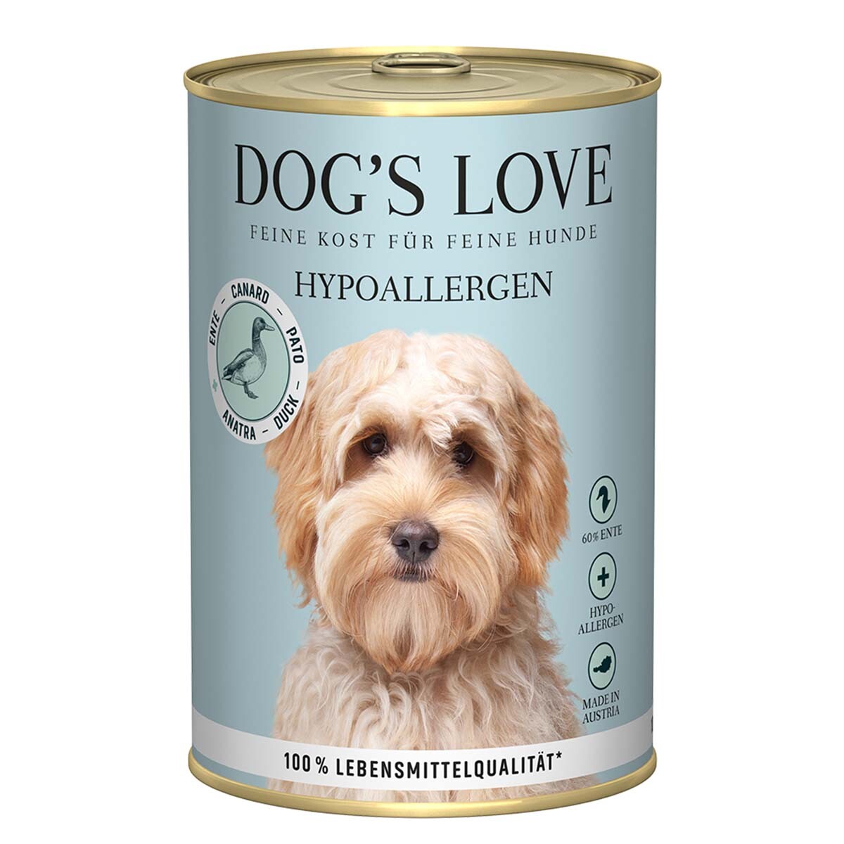 Dog's Love Hypoallergen kachní maso s topinambury a mrkví 12x400g