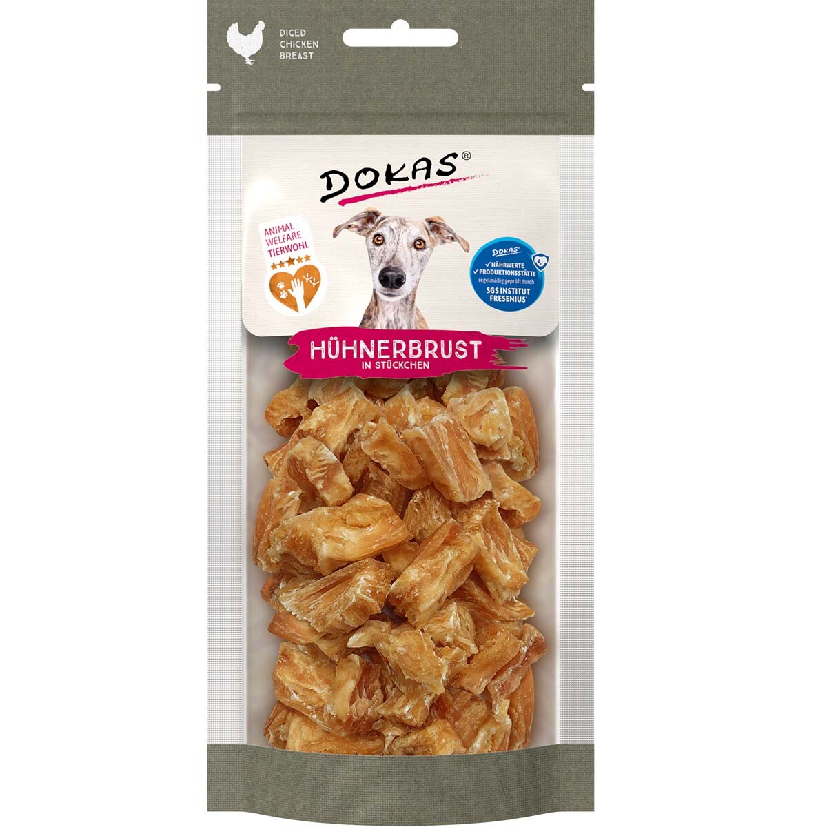 Dokas kousky kuřecích prsou 3 × 50 g