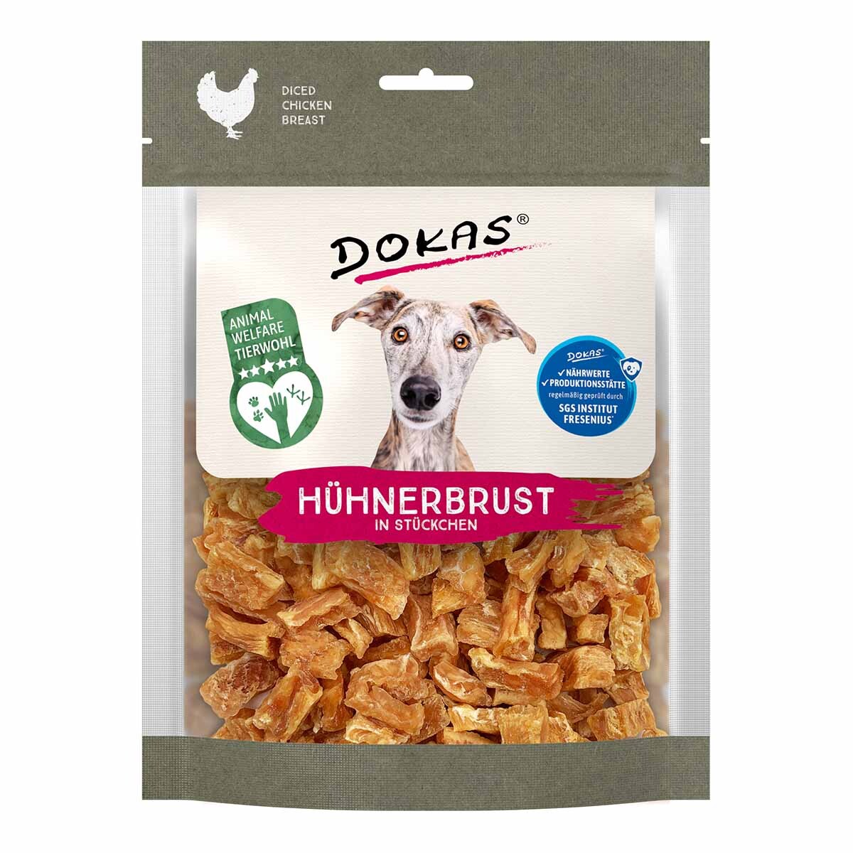 Dokas kousky kuřecích prsou 3× 170 g