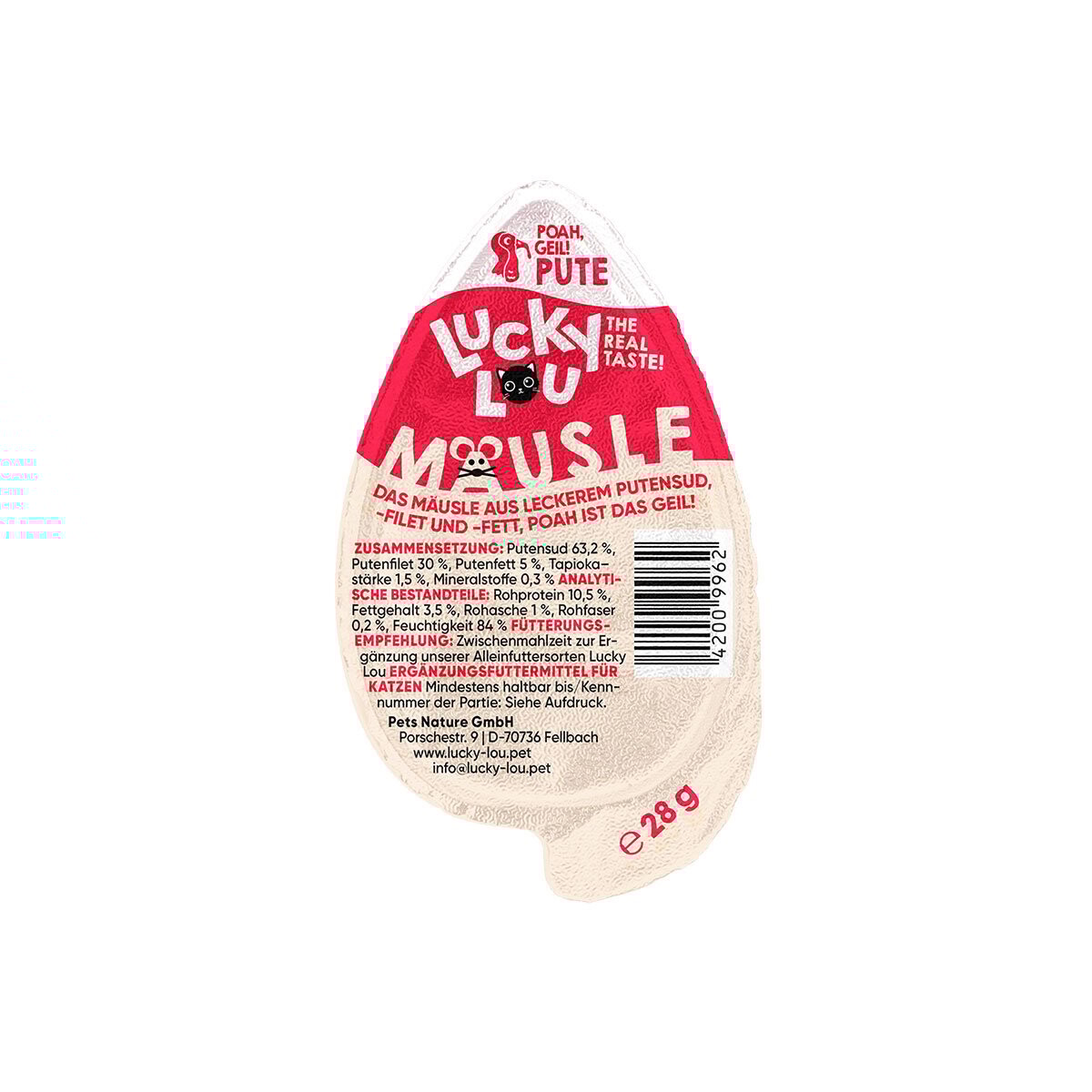 Lucky Lou krůtí maso ve tvaru myšky 13 × 28 g