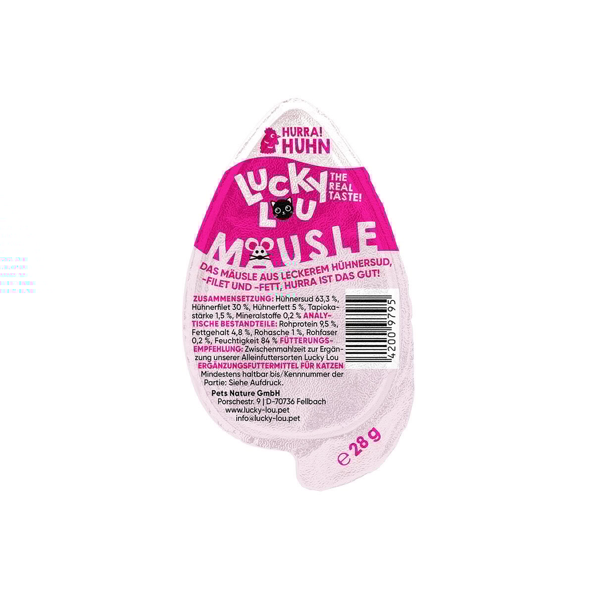 Lucky Lou kuřecí maso ve tvaru myšky 13 × 28 g