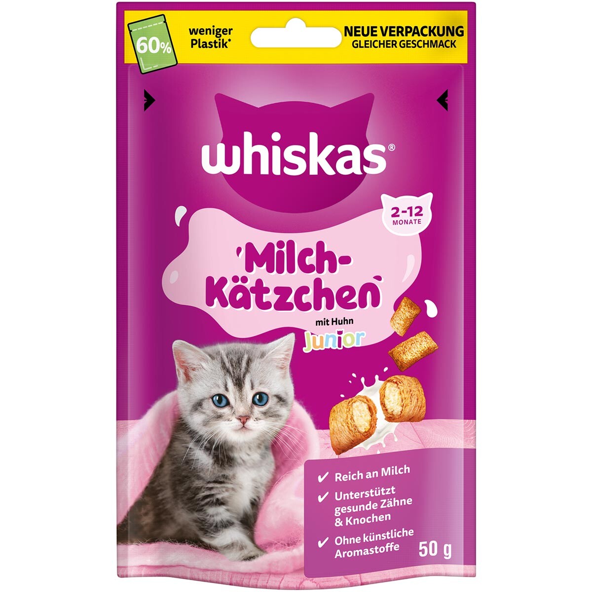 Whiskas snacks mléčné koťata kuře 6x50 g