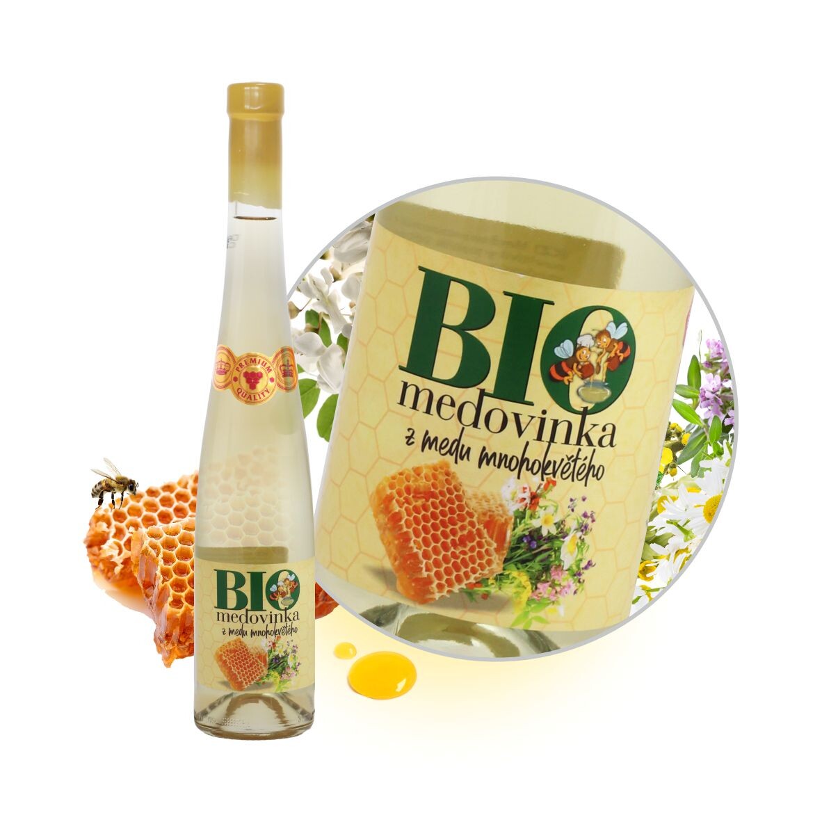 Medovinka BIO z medu mnohokvětého 0,5l Jankar