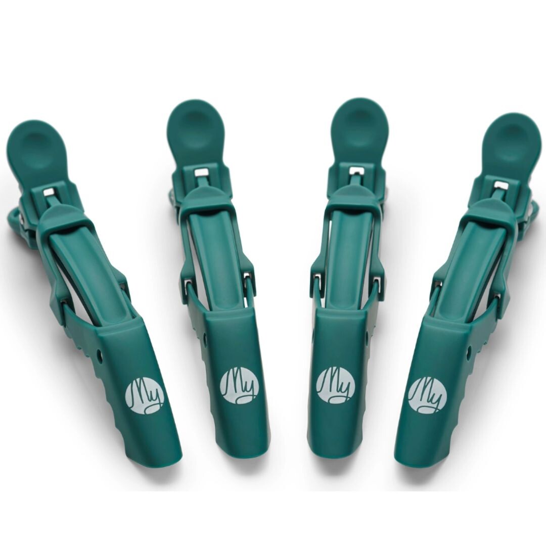 My Professional JAW CLIPS Double Hinge - pevné klipsy s dvojitým kloubem, 4ks/bal 8685 - FOREST GREEN - lesní zelená