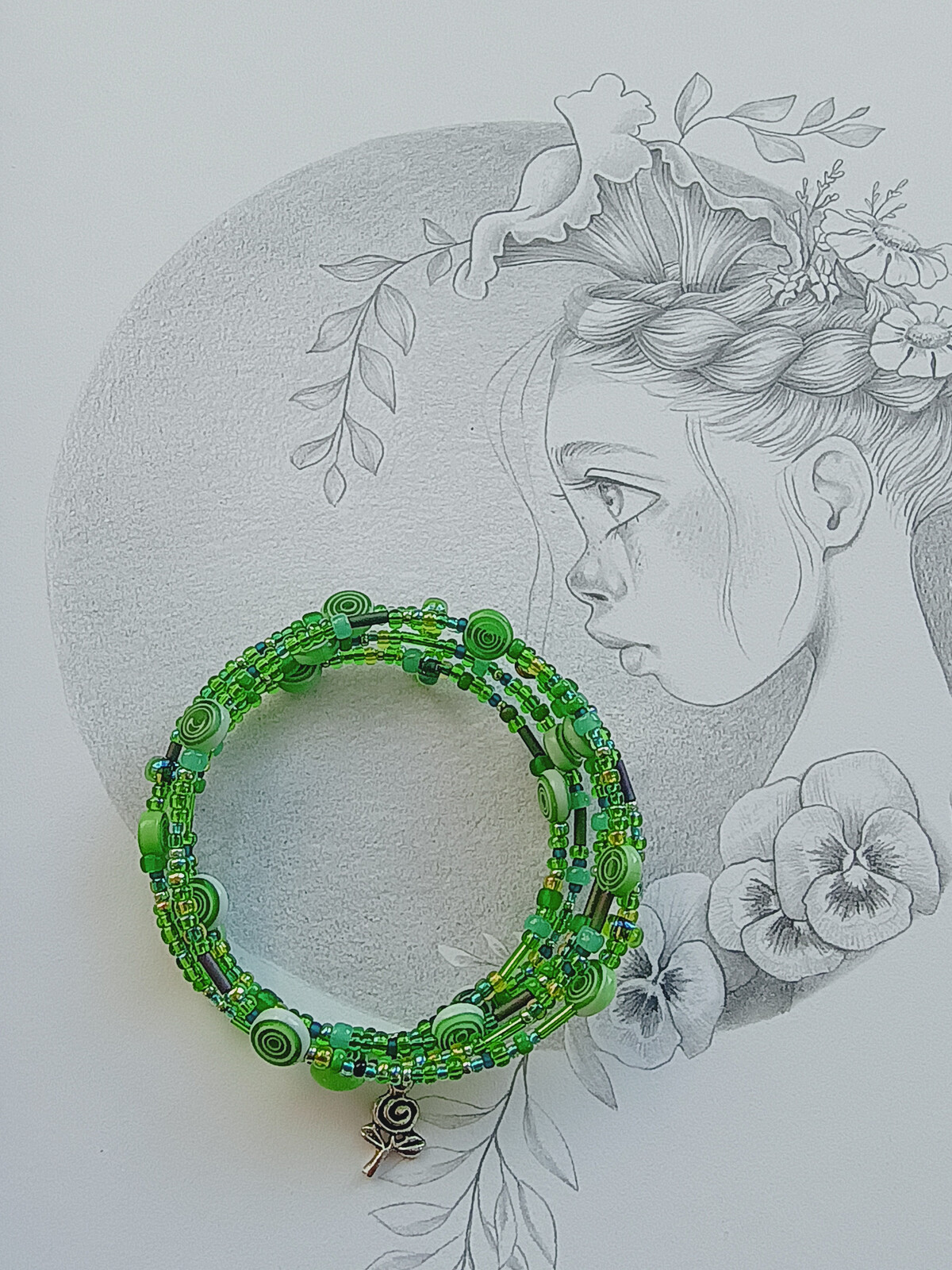 Emada Náramek, 2021, paměťový drát, Alena, 1 ks