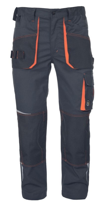 EMERTON STRETCH pracovní kalhoty do pasu šedá oranžová