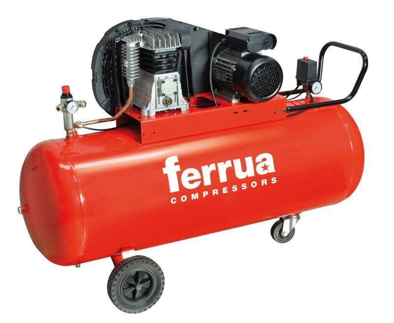 FERRUA Vzduchový kompresor olejový, řemenový 200l, 230V, 3HP,