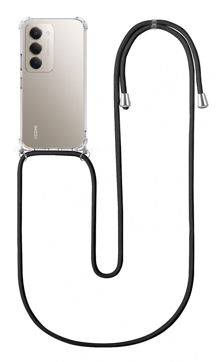 Kryt TopQ Xiaomi Redmi 15 s černou šňůrkou průhledný 167709