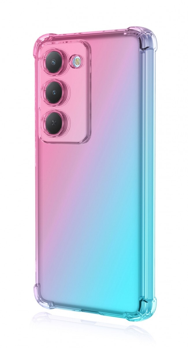 Kryt TopQ Xiaomi Redmi 15 Shock duhový mentolovo-růžový 167707