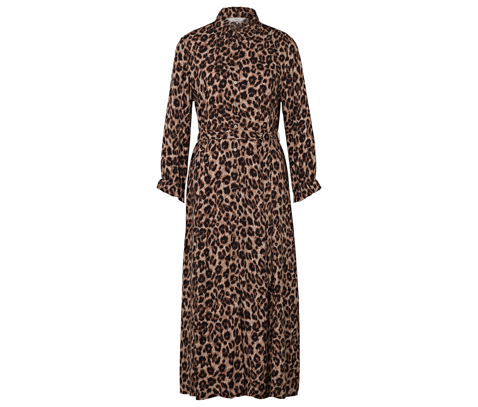 Tchibo - Košilové šaty s potiskem - pro ženy - vel. 46 - barva: béžová/s potiskem