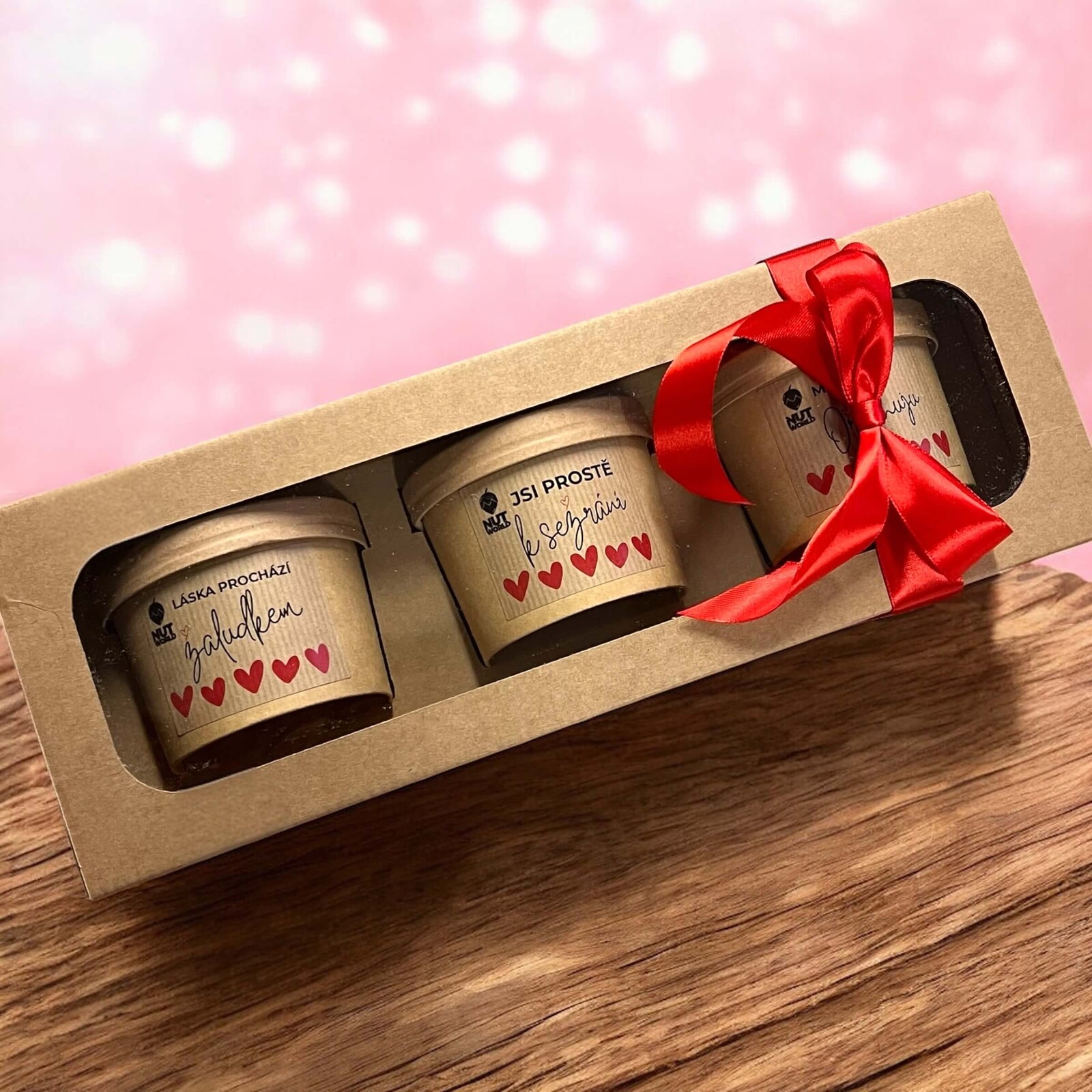 Nutworld.cz Dárková krabice 3x EKO kelímek - ZAMILOVANÁ