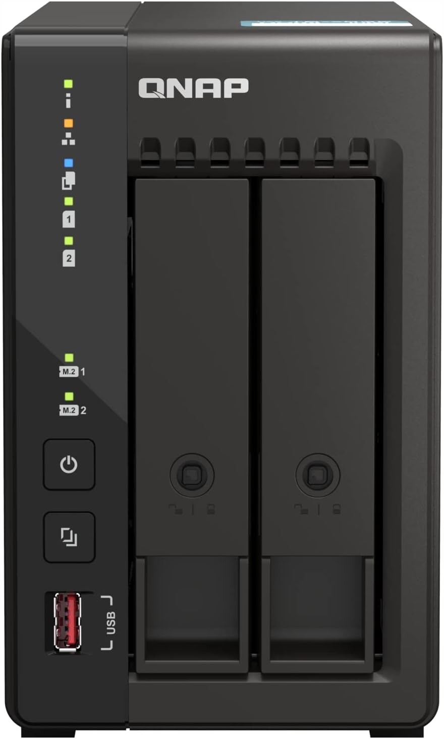Qnap TS-253E-8G Nas 2-Bay 8GB Ram Celeron J6412 2x 2.5G Lan