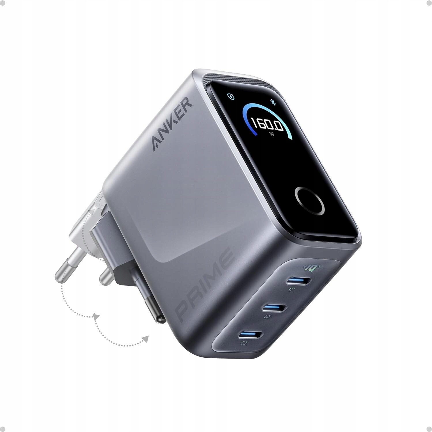 Anker nabíječka 160W 3x Usb-c 140W inteligentní kompaktní displej