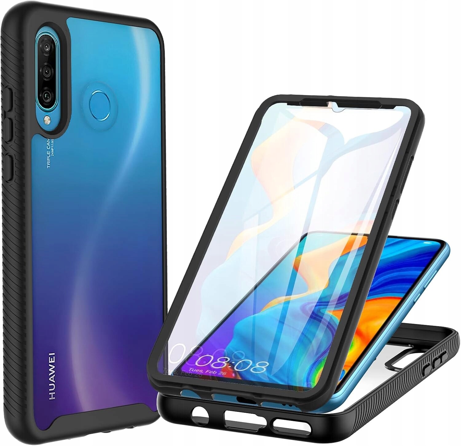 Cenhufo Pouzdro pro Huawei P30 Lite 360 s ochranou displeje, nárazuvzdorné