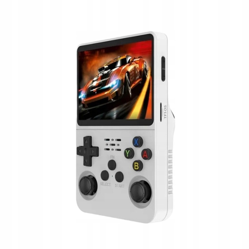 Přenosná Herní Konzole R36S Pro Retro Hry 20000 Her Linux 64GB Gameboy Bílá