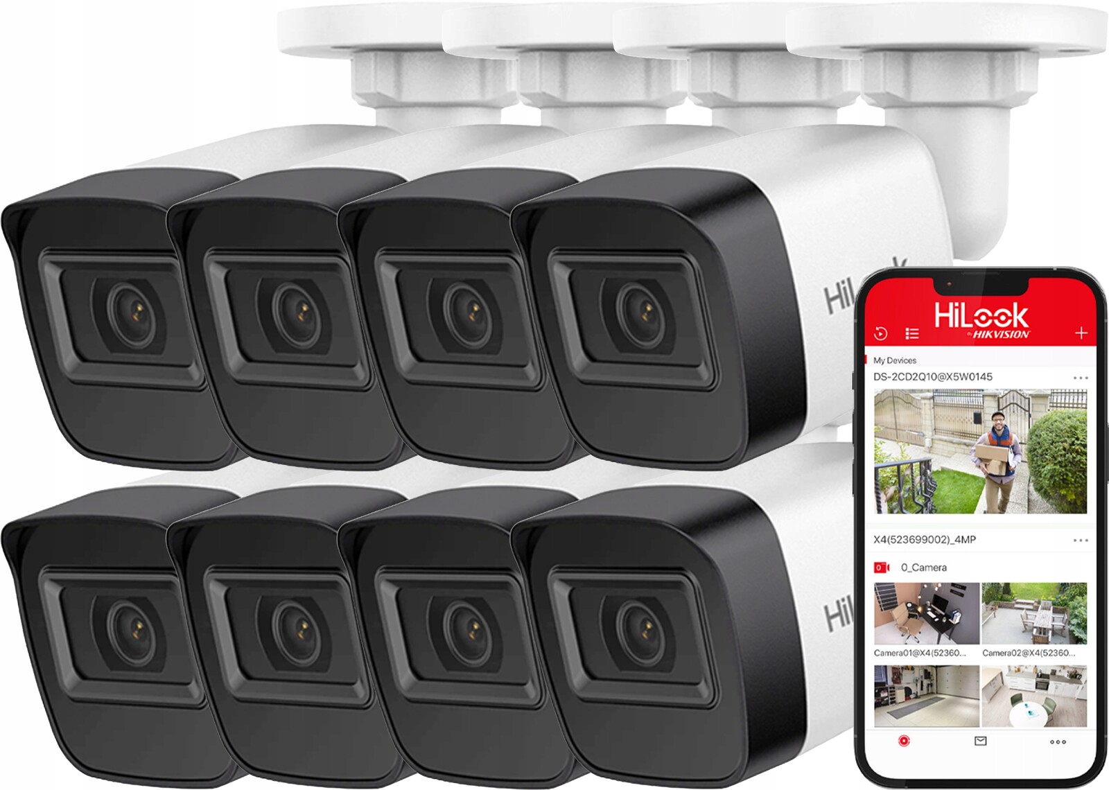 Venkovní kamera x4 Ip 4MPx IR20m PoE IPCAM-B4-P HiLook od společnosti Hikvision PoE