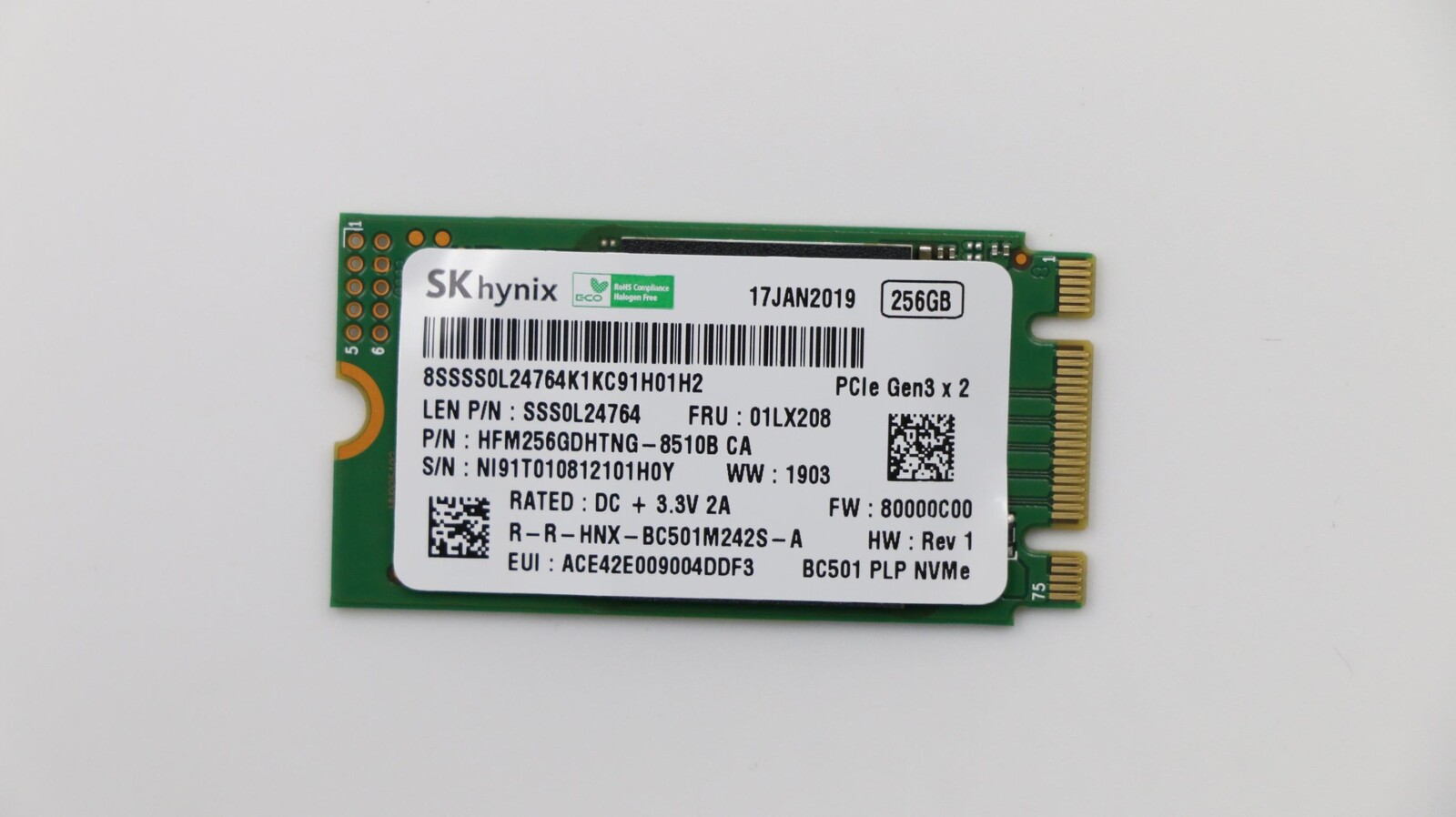 Lenovo Ssd M.2 PCIe NVMe Ssd, 01LX208