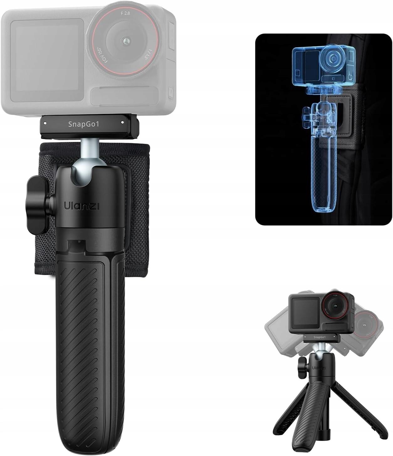 Ulanzi MT66 Mini stativ Dji Action Osmo 5pro 4 3 magnetický vlog 3v1