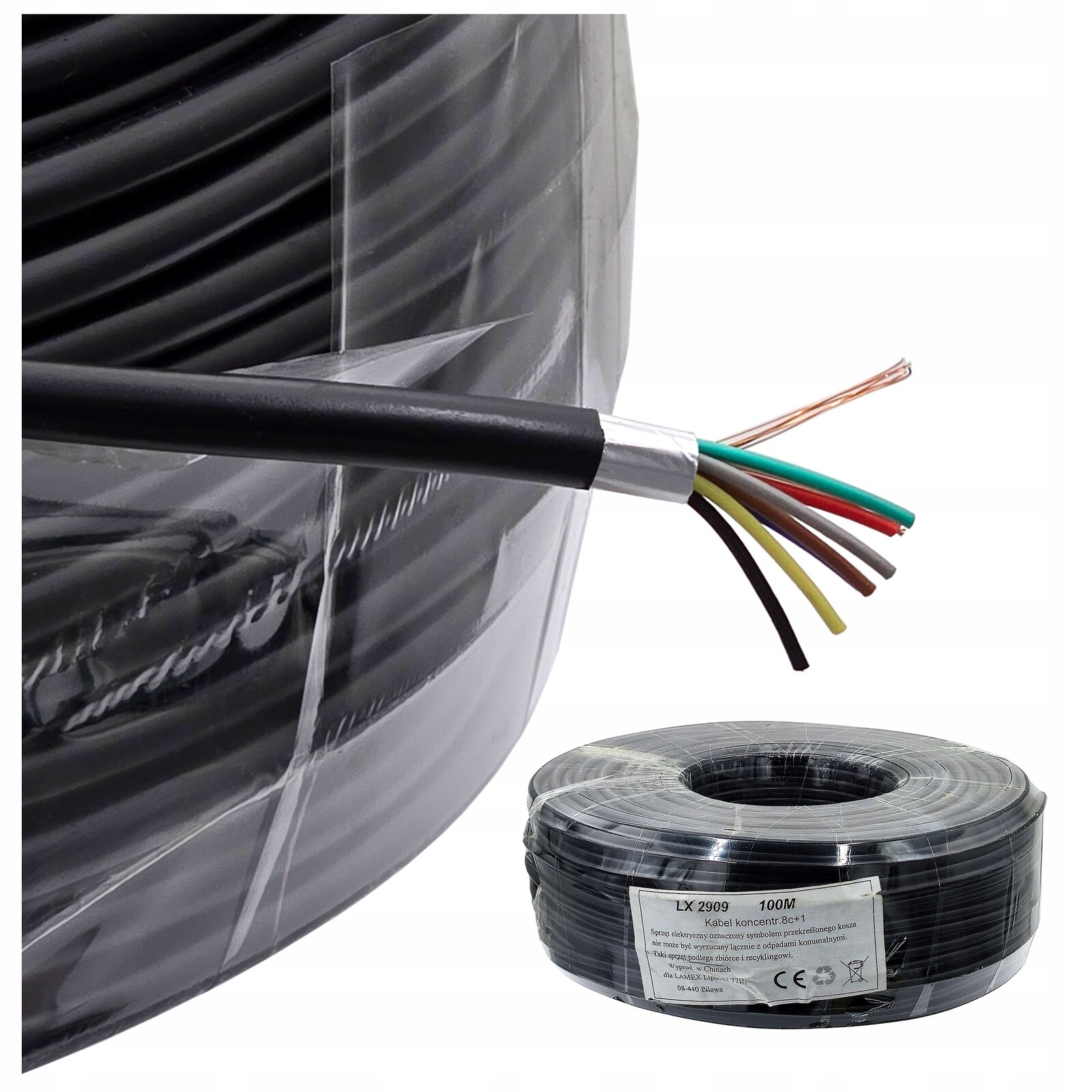 Kabel 8 žil obrazovka LX2909 100 m