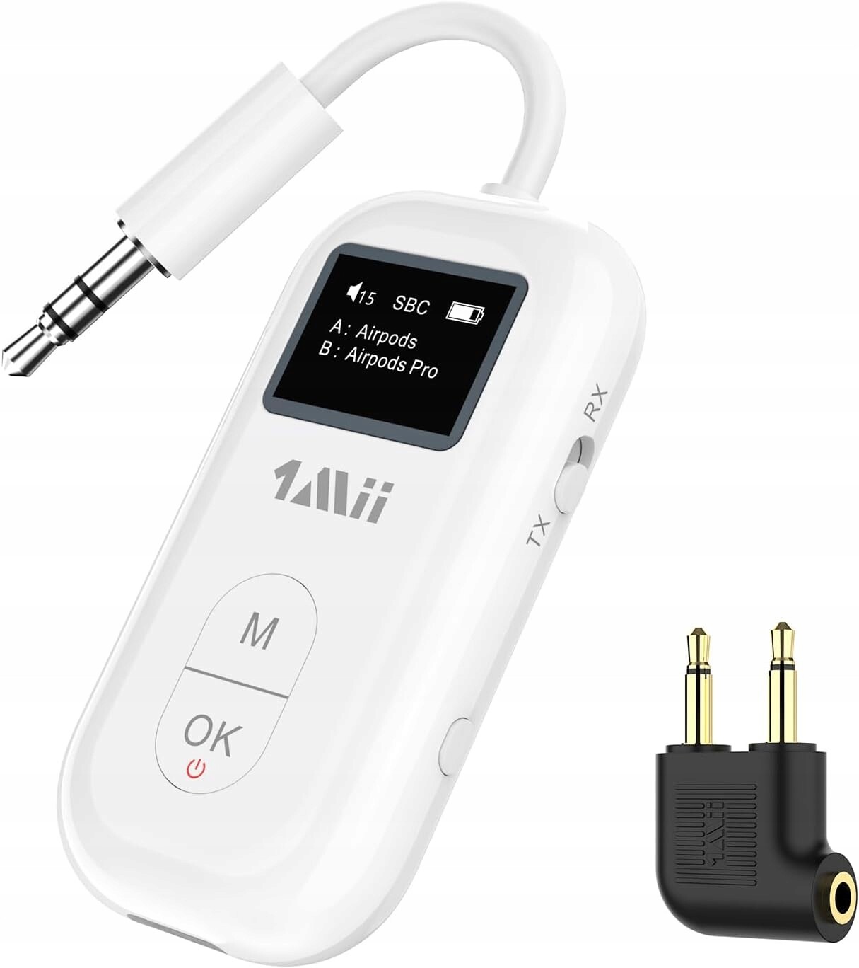 1Mii Airpods, adaptér Bluetooth 5.3, pro 2 sluchátka/Airpods