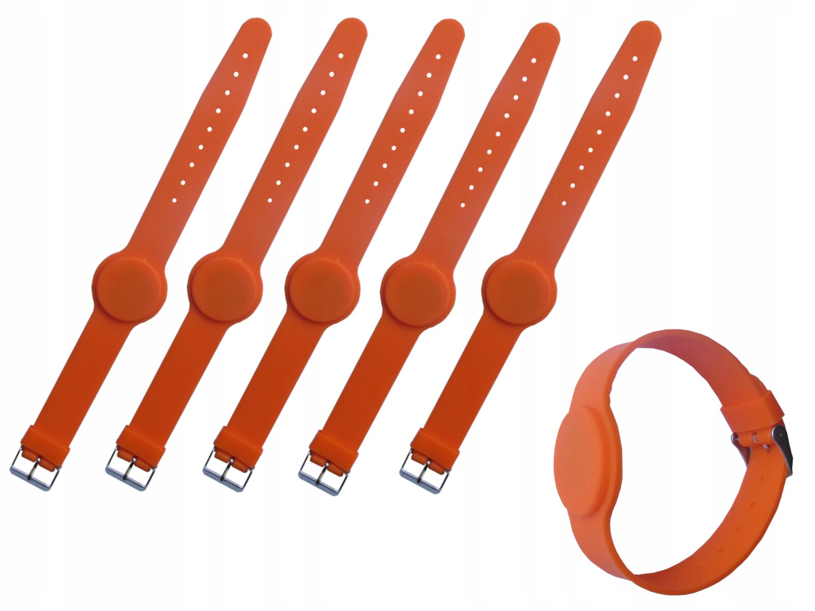 Bazénová páska oranžová Unique 125kHz Tag ID EM4100 Silikonová x50