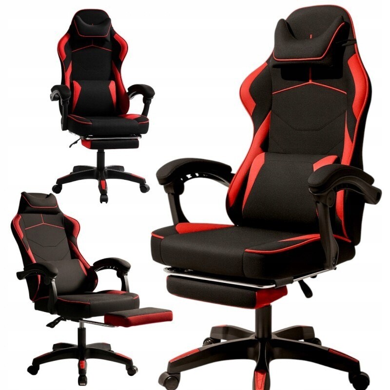 Otočná herní židle Vector s masážním přístrojem a podnožkou KO48CZE