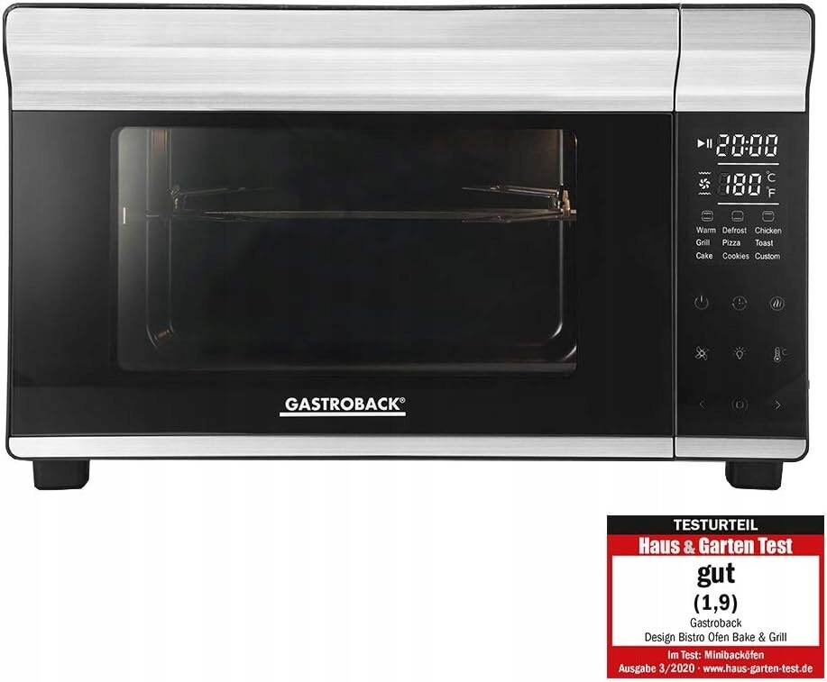 Gastroback Mini trouba 26L 1500W 30-230C 5 funkcí horkovzduch Cool Touch