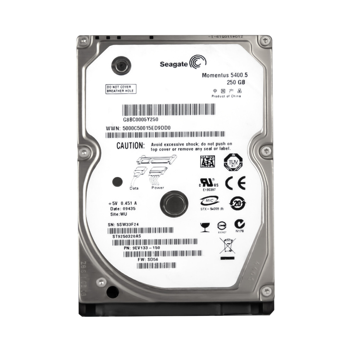 Seagate Moment 5400.5 250GB 5.4K 8MB Sata II 2.5'' ST9250320AS