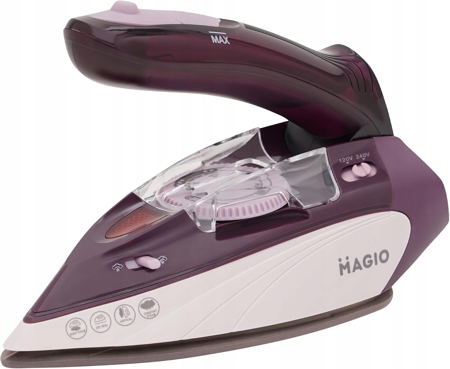 Magio Žehlička 1100 W, dvojité skládací parní napětí, 07 kg