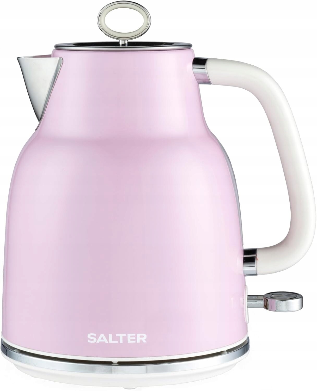 Salter Rychlovarná konvice Retro růžová 1,7 L 3KW Bezdrátová základna 360 Filtr