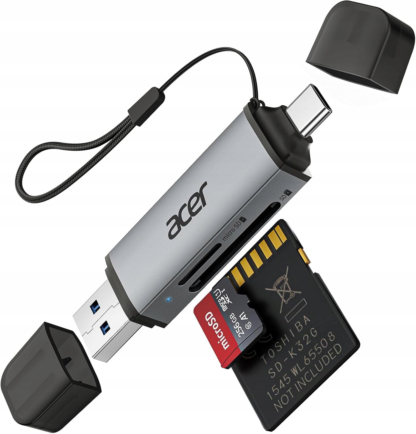 Acer Adaptér Čtečka karet Sd Micro Sd Usb C 3.0 2v1 Čtení 2 karet 5Gbps