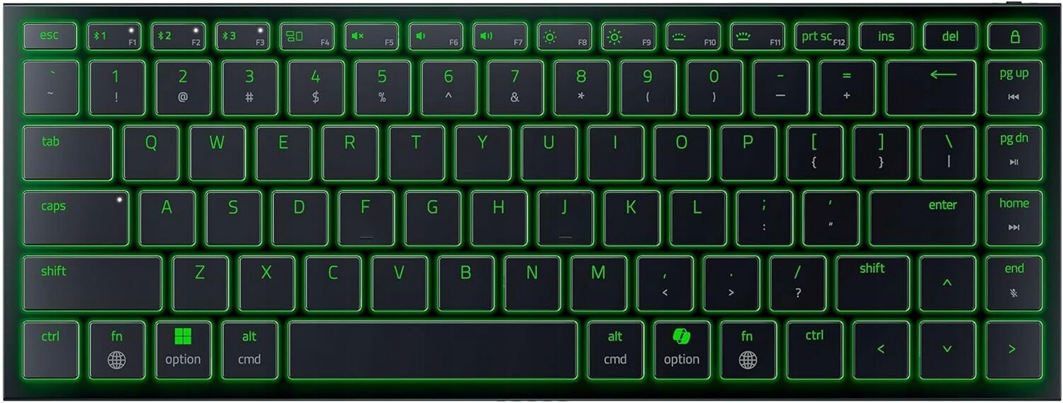 Razer Joro Přenosný Bezdrátový Nízký Profil Podsvícený Bt Us Qwerty