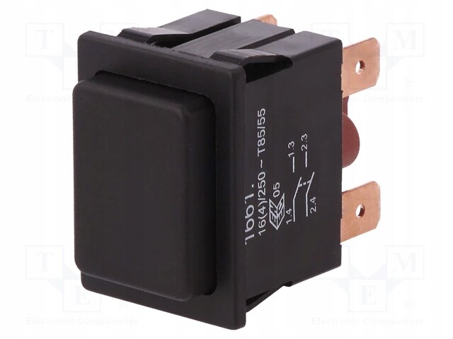 1661.0101 Přepínač tlačítkový Poz 2 Dpst-no 16A/250VAC Off-(on) (1 Ks)