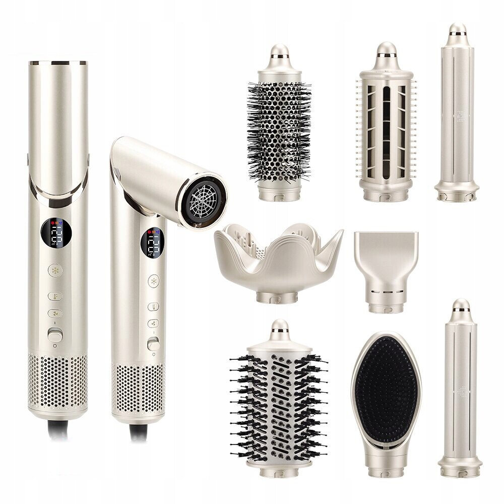 Profesionální Sušič Vlasů S Ionizací 1400 W Skládací 8 Nástavců 8v1