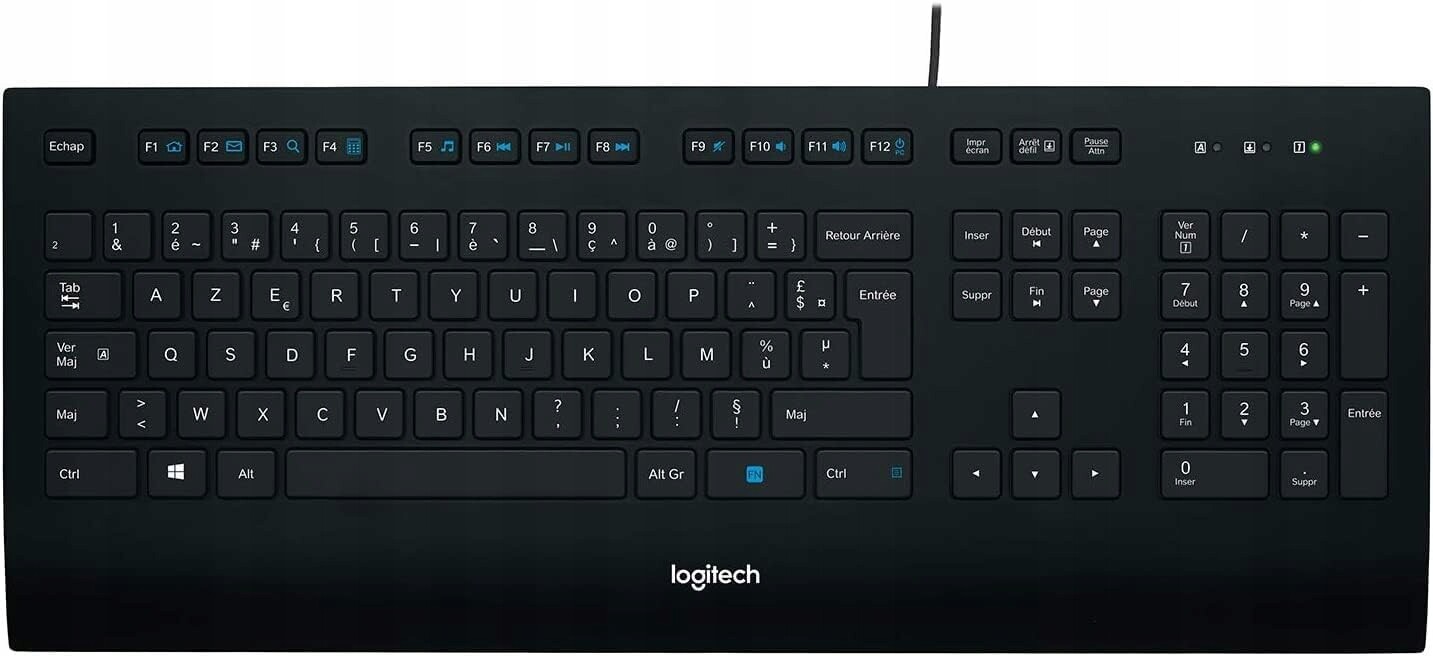 Logitech K280e Pro Kabelová firemní klávesnice Azerty Černá Odolná